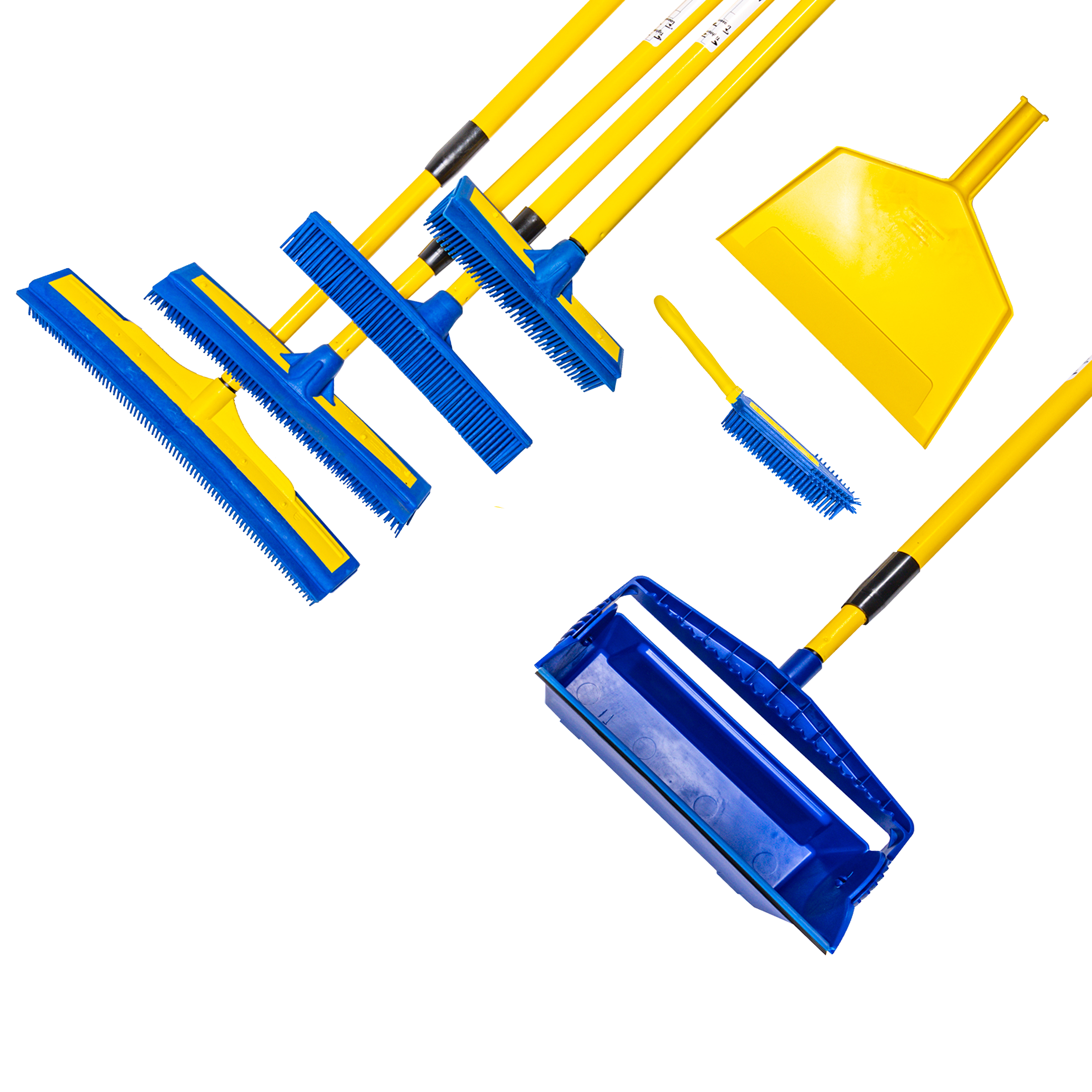 Smart Broom® 12 Upright Multi-Purpose Squeegee Broom Blue/Yellow w/Te –  Yellowtop Products