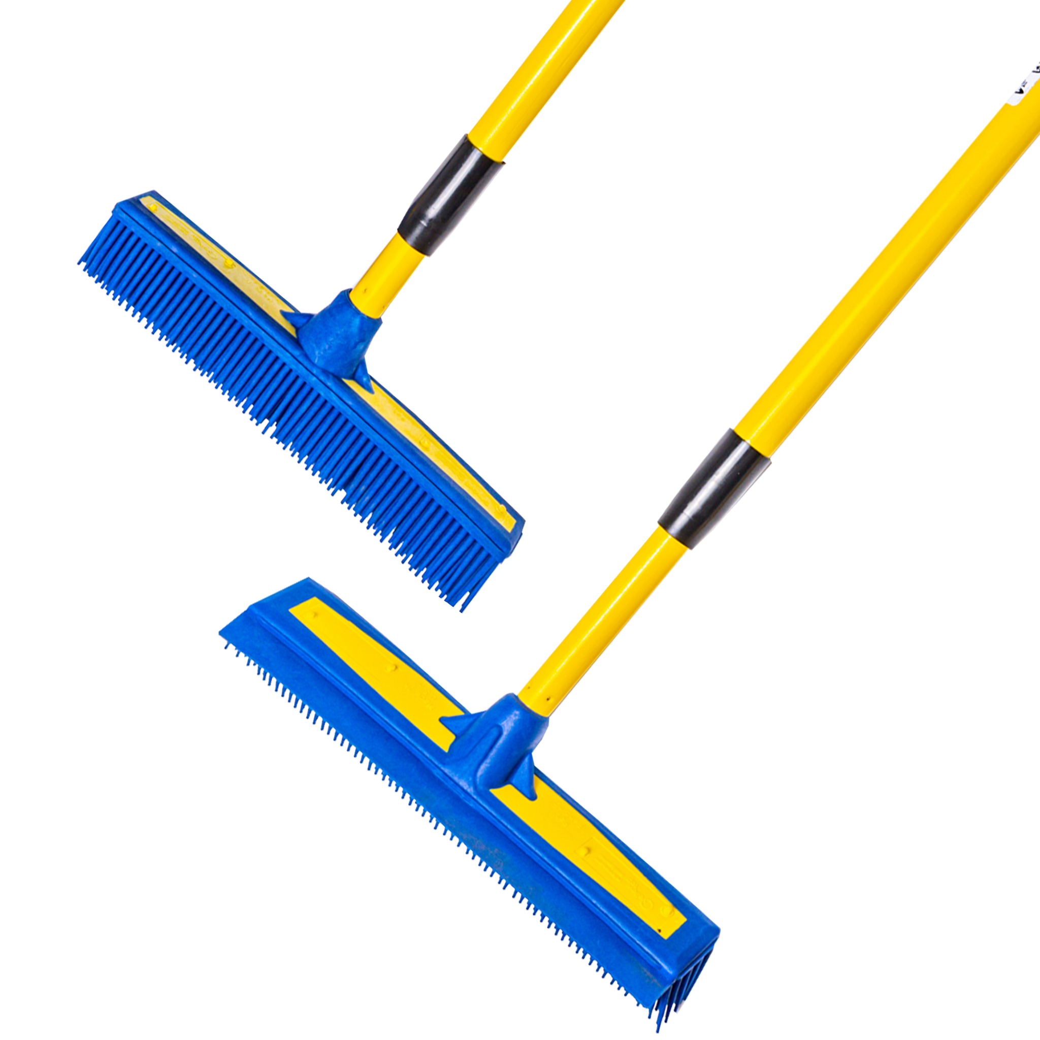 Smart Broom® 12 Upright Multi-Purpose Squeegee Broom Blue/Yellow w/Te –  Yellowtop Products