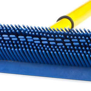 Smart Broom® 12" Upright Multi-Purpose Squeegee Broom Blue/Yellow w/Telescoping Handle
