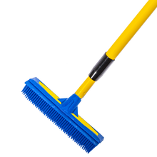 Load image into Gallery viewer, Smart Broom® 12&quot; Upright Multi-Purpose Squeegee Broom Blue/Yellow w/Telescoping Handle